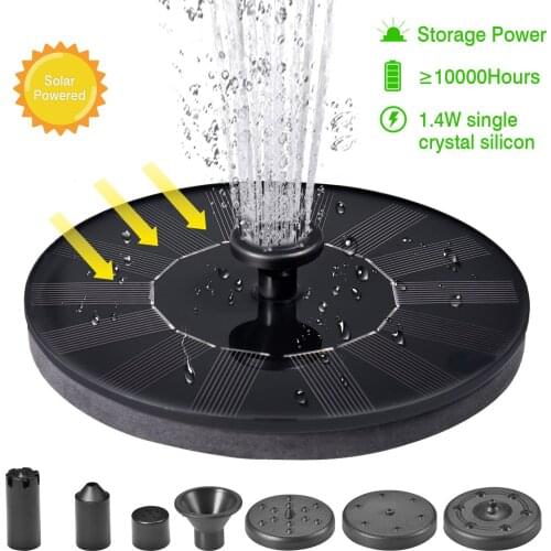2021Year 1.4w Solar Fountain Pump Panel Solar Powered Fountain Pump Pool Water Fountain Garden Decoration Water Fountains Decor