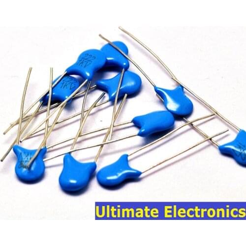 50pcs 2.2nF 222 1KV 2200pF High Voltage Ceramic Disc Capacitor