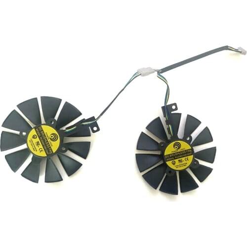 87MM GTX1060 GTX1070 RX480 вентылятар кулера для ASUS GTX 1060 1070 RX 480 відэакарта T129215SU PLD09210S12HH 28 мм вентылятары