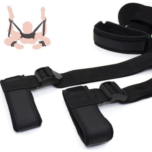 BDSM bondage handcuff foot cuffs Fetish Adult Restraints collar Sling back Strap On Sex Toys for Couples Hogtie Sex Games