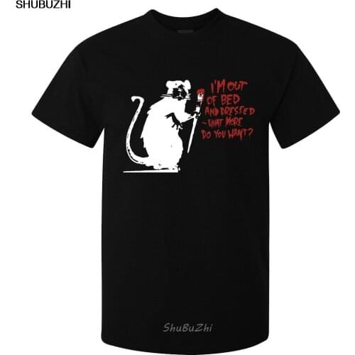 Banksy Street Art Depressed Rat Tag Bomb mens (womans available) t shirt black Cool Casual pride t shirt men Unisex New sbz3112