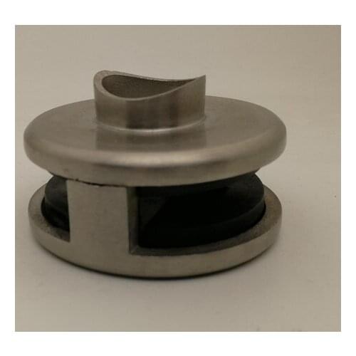 Freeshipping B204 AISI 304 Grade Rounded "D" Shape Staircase Parts Glass Clamp For Round Newel Post