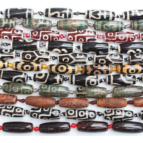 10x30mm Many Pattern Dzi agates beads 10pcs ,Jewelry Making Beads , can mixed wholesale