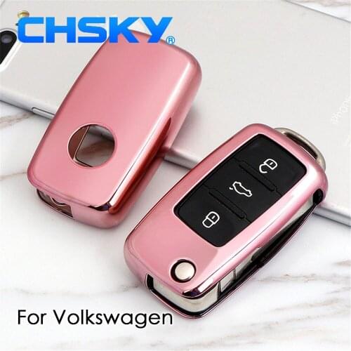 CHSKY TPU For volkswagen vw Key Cover Case For volkswagen vw polo passat b8 b5 b7 tiguan jetta 6 Car key cover shell accessories