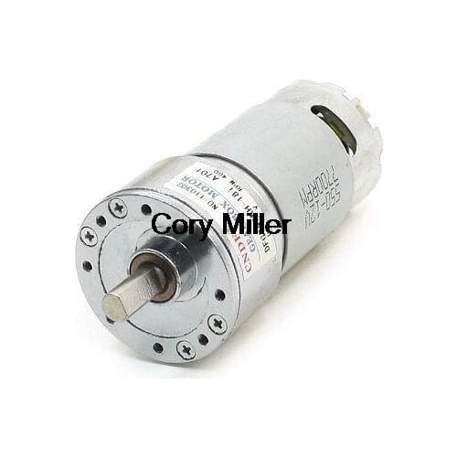 Cylindrical 2.5mm Thread Hole Dia Magnetic Gear Box Motor DC12V 400RPM