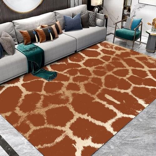 Fashion Rug Animal Skin Texture Carpet Living Room Bedroom Soft Carpet Rug Anti-slip Rugs Decor Home Floor Mats Absorption Water