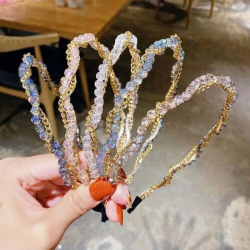 Oaoleer New Baroque Full White Crystal Headband Lady Sweet Hair Decorate Headband Hair Hoops Fashion Hair Accessories