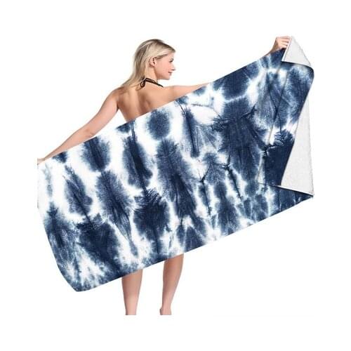 Tie-dye Printing Microfiber Beach Towel Outdoor Quick DryingBath Towels Garden Swim Pool Lounge Chair Cover Blanket Yoga Mat