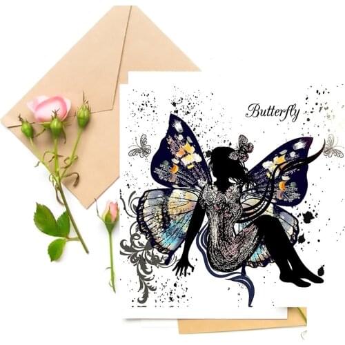 Butterfly Fairy Transparent Clear Stamps For DIY Scrapbooking Card Making Stamps Fun Decoration Supplies