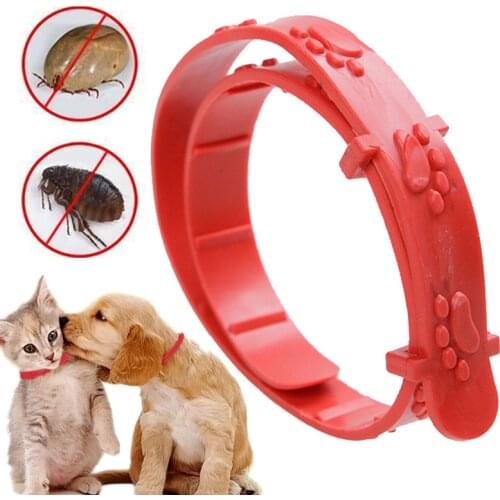 Pet Cat Flea Adjustable Collar Against Anti Tick Flea Mosquitoes Remove Pet Dog Pet Protect Rubber Necklace Flea Killer Supplies