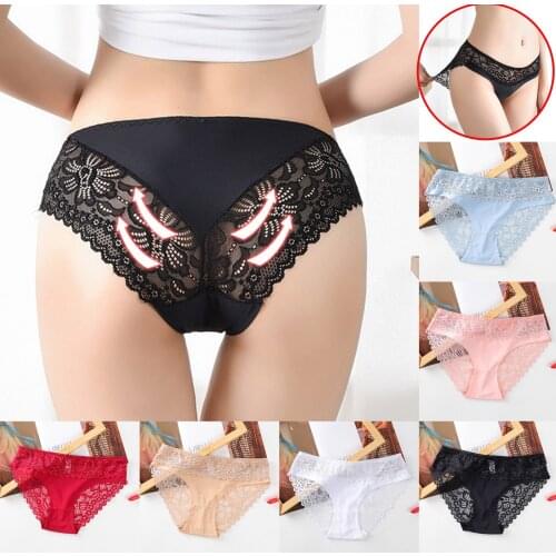 Sexy Lace Womens Panties Seamless Underwear Female Silk Briefs Underpants Middle Waist Lady Panty Lingerie трусы женские