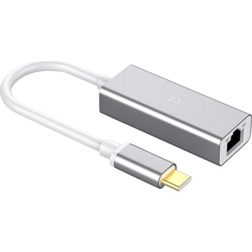 USB C Ethernet Network Adapter Type-C to RJ45 Lan Adapter for MacBook Pro 2018 iPad Pro/Air USB Gigabit Ethernet Network Card