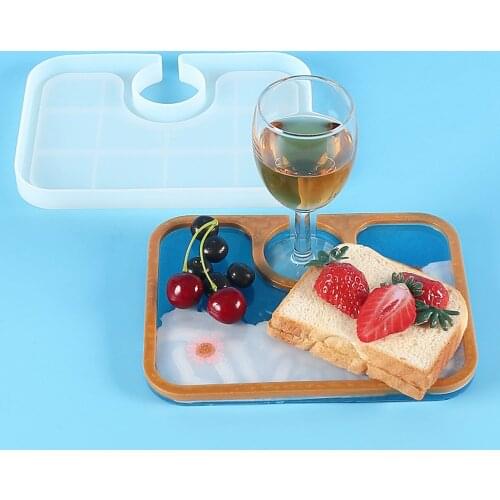 Silicone Casting Resin Molds For DIY Crystal Epoxy Wine Tray Uv Epoxy Jewelry Findings Tools Moulds Handmade Artcraft Making