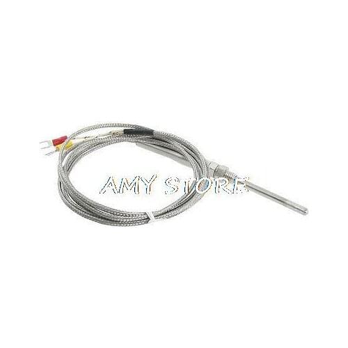Termperature Sensors K Type Earth Thermocouple Probe 5mm x 50mm 2M