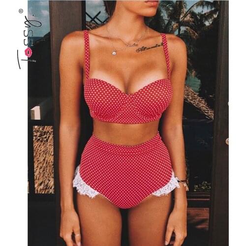 TOSSY Polka Dot Swimwear