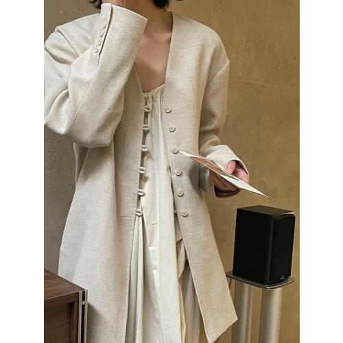 Женские льняные пиджаки UMI MAO China At AliExpress