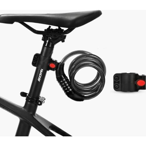 1.05M Anti-theft Five-digit Password Bicycle Lock Theft Spiral Steel Bike Cable Lock for Scooter Motorcycle Bike Accessories