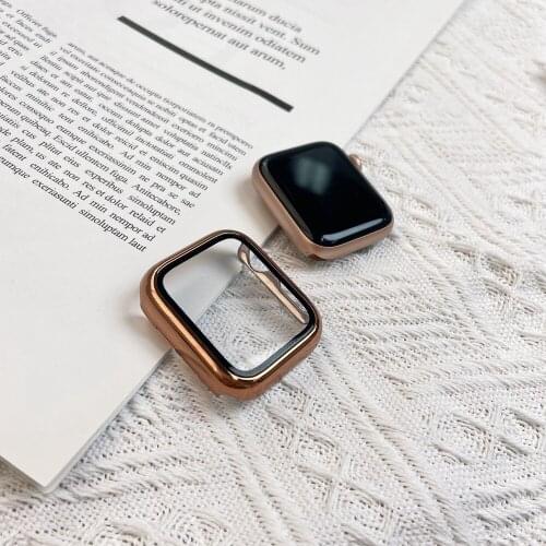 High-grade protective Case with tempering glass For Apple Watch band 40mm 44mm 38mm 42mm for iwatch se 6 5 4 3 2 1 cover