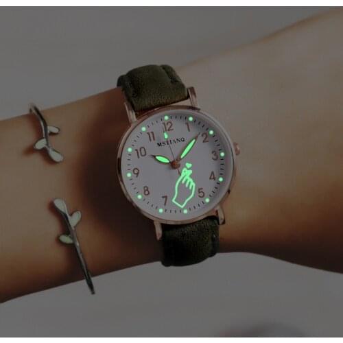 2021 Ladies Wrist Watches Luminous Women Simple Watches Casual Leather Strap Quartz Watch Clock Montre Femme Relogio Feminino