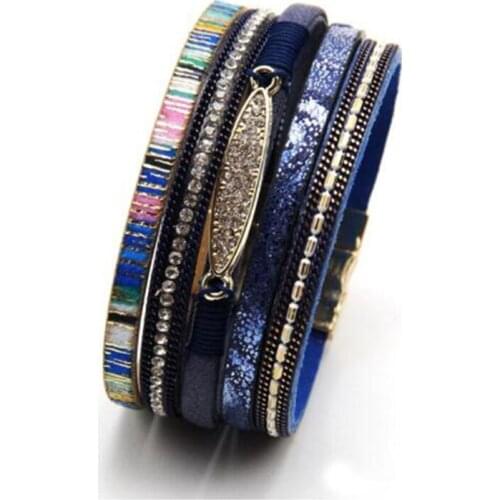 1pc/lot 2018 original design fashion Vintage Bohemia bracelet multilary braided hand bracelet ornaments free shipping