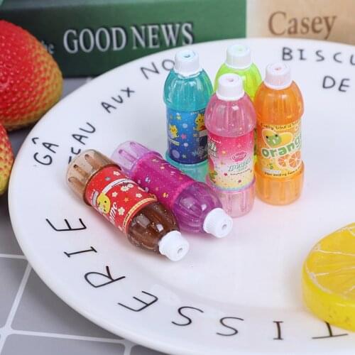 3PCS 1:12 Scale Cute Mini Coke Fruit Juice Dollhouse Miniature Beverage Bottle Soda Drink Pretend Play Food Toy Kitchen Acce