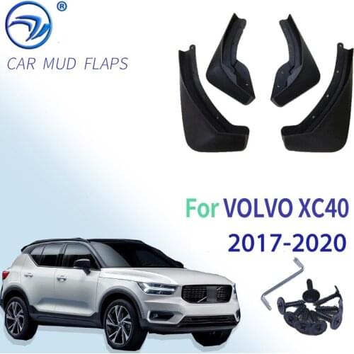 4PCS Mudguards For Volvo XC40 2017 2018 2019 Molded Mud Flaps Flaps Splash Guards Fender Car Mudflaps Front Rear