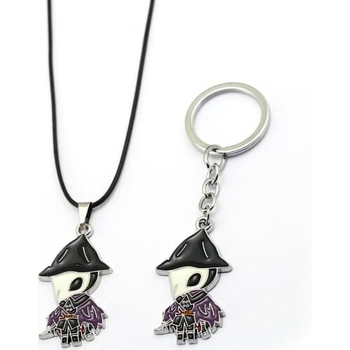 HSIC New 2019 Game Bloodborne Keychain Eileen The Crow Painting Oil Keyring Holder Sleutelhanger Men Chaveiro HC13147