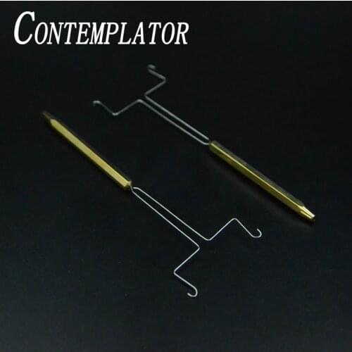 CONTEMPLATOR 1pc split wire Y-shaped dubbing twister fly fishing tool half hitch brass handle fly tying tackle dubbing partner