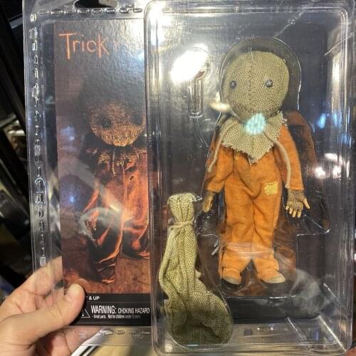 Trick R Treat Sam Clothed 8” Scale Action Figure With Bag & Lollipop Halloween 2007 Classic Film Movie NECA Toys Collection Doll