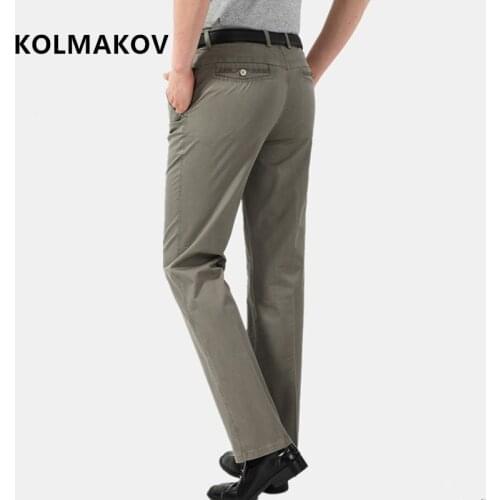 Classic Business Casual Trousers Men Pants for Big and Tall Men Large Size Plus Size New High Quality Cotton Full Length 2018