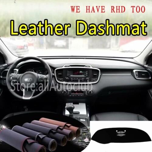 For Kia Sorento Prime 2015 2016 2017 2018 2019 Leather Dashmat Dashboard Cover Dash Carpet Custom Car Styling sunshade LHD+RHD