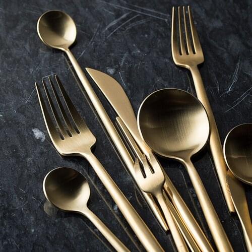 Western-style creative western food cutlery 304 stainless steel gold household high-end luxury tableware cutlery chopsticks set