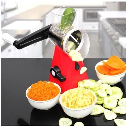 Kitchen Rotating Gadget Tool Round Blades Cheese Grater Peanut Grinder Vegetable Cutter Slicer Carrot Cucumber Potato Zucchini