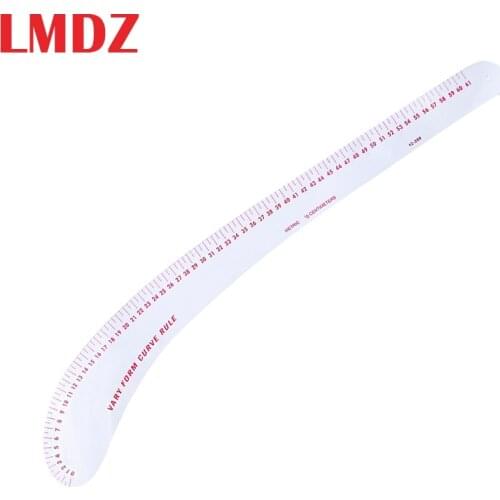 LMDZ Plastic Transparent French Curve Ruler SplIne Sewing Patchwork Feet Tailor Sewing Square Yardstick Cloth Cutting Rulers