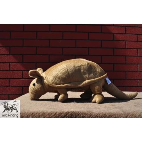 Cute Soft Simulation Brown Armadillo Animal Plush Toy Children Kids Boys Girls Birthday Gift 17cm PP Cotton