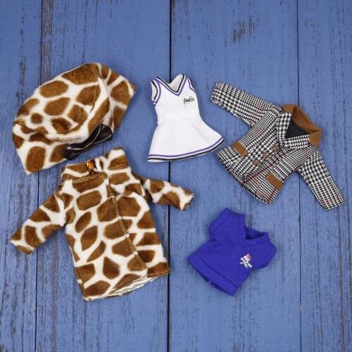 Outfits for Blyth doll Girraffe coat and sport shirt suit for 1/6 doll ICY BJD NEO