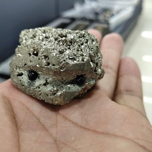 Natural quartz gemstone Hand Carved crystal pyrite hedgehog iron pyrite Reiki Healing love Gift