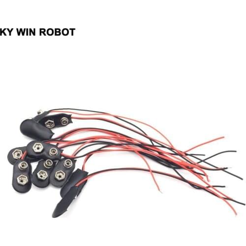 New High Quality I type 10pc 9V DC Battery Power Cable Leads Cord Plug Clip Jack Connector for Arduino DIY