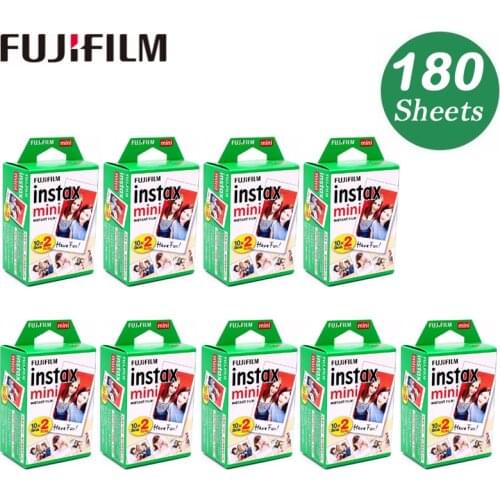 Original 180 Sheet Fuji Fujifilm Instax Mini 8 White Film Instant Photo Paper For 7s 8 9 11 90 25 55 Share SP-1 2 Instant Camera