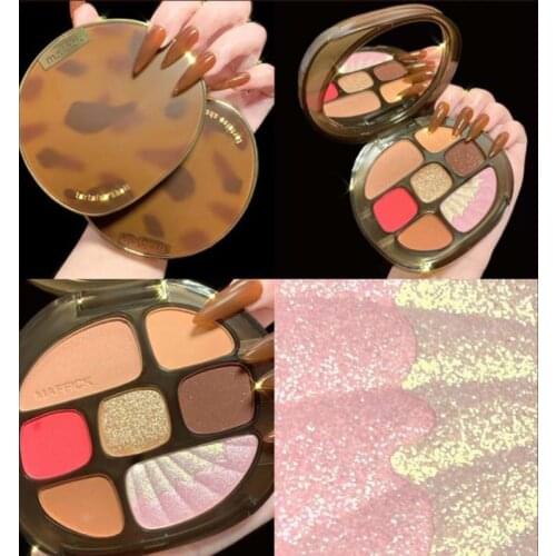 8Colors Eye Shadow Palette Matte Glitter Multifunction Highlight Portable EyeShadow Contour Womens MakeUp Cosmeti Gift TSLM1