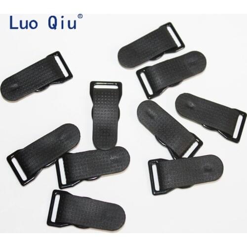 Garter clip Garment clips metal suspender clips Black Metal+black PP Clothing accessories prendedor de chupeta 30 pcs/lot 1.2cm