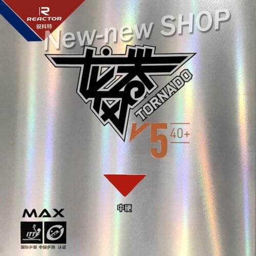 Reactor Table Tennis Rubber TORNADO V5 40+ sticky forehand loop pimples in with sponge ping pong tenis de mesa