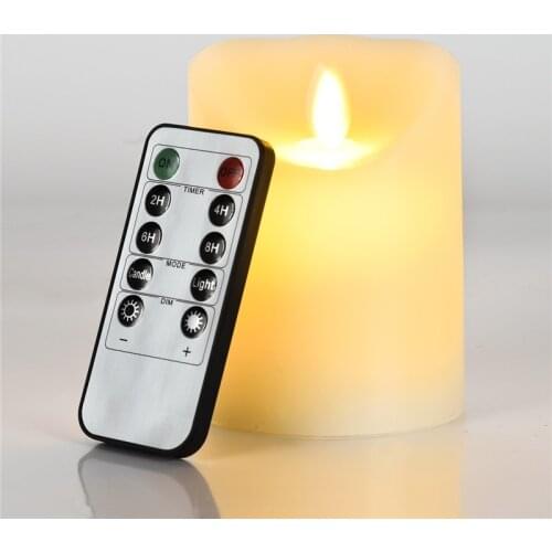 LED Real Flame-effect electronic flameless candle light+8 keys remote control/large DIY simulation candle pary wedding birthday