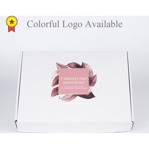 100PCS/lot White Corrugated shipping boxes Packaging box with logo mailer box packaging Clothing hair wigs gift box