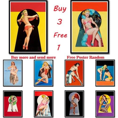World War II Red PIN-UP GIRLS USSR Soviet White Coated Paper Posters Bar Cafe Living Room Wall Decorative Paintings Frameless
