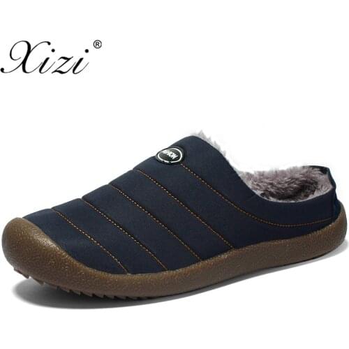 XIZI New Indoor Outdoor House Slipper Soft Plush Cotton Animal Slippers Shoes Large Size Floor Home Plush Slippers Men Shoes
