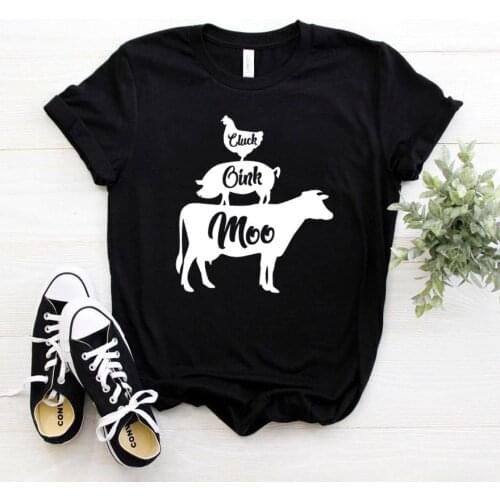 Pig Cow Chicken love animals Women tshirt Cotton Casual Hipster Funny t-shirt Gift Lady Yong Girl Top Tee Drop Ship ZY-315