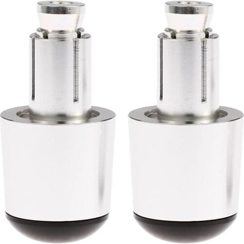 2PCS Universal Aluminum Alloy Motorcycle Motorbike Grips Caps Covers Handlebar Bar Ends Plugs