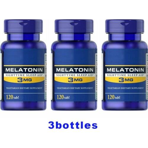 1bottle Strength Melatonin 3mg*120 Nighttime sleep aid