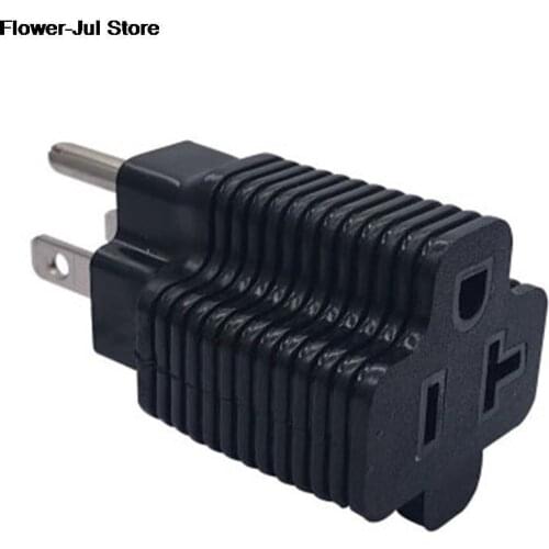 5-15P To 5-20R Adapter 15 Amp Household Plug to 20 Amp T-Blade Female Adapter 15 Amp Male To 20 Amp Female Plug Adapter